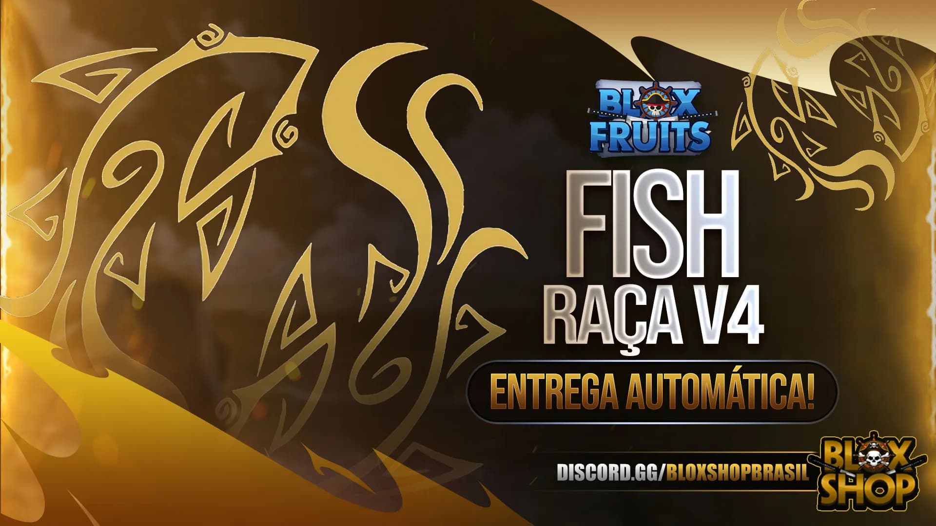 V4 Fish Full+Cdk+Random Sg/Mythics Fruta+God+Lvl 2800